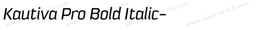 Kautiva Pro Bold Italic字体转换